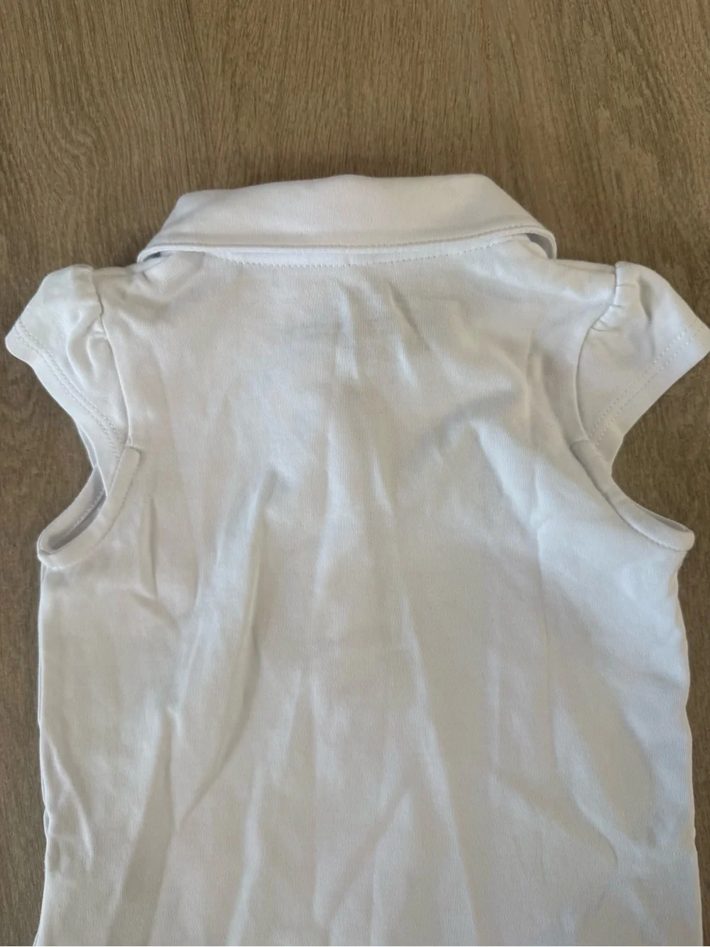 Babycottons White Pima Cotton Collared Bodysuit Bunny Logo Luxury Onesie 12M